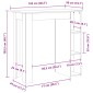 vidaXL Τραπέζι Μπαρ με Ράφια Λευκό 102 x 50 x 103,5 εκ.από Μοριοσανίδα