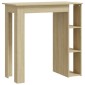 vidaXL Τραπέζι Μπαρ με Ράφια Sonoma Δρυς 102x50x103,5 εκ. Μοριοσανίδα