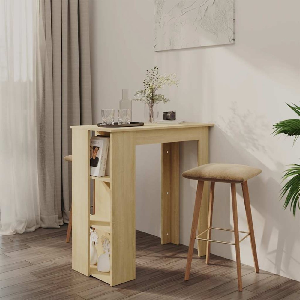 vidaXL Τραπέζι Κονσόλα με Ράφι Sonoma Δρυς 102x50x103,5εκ Επεξ. Ξύλο