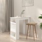 vidaXL Τραπέζι Μπαρ με Ράφια Λευκό 102x50x103,5 εκ. από Μοριοσανίδα