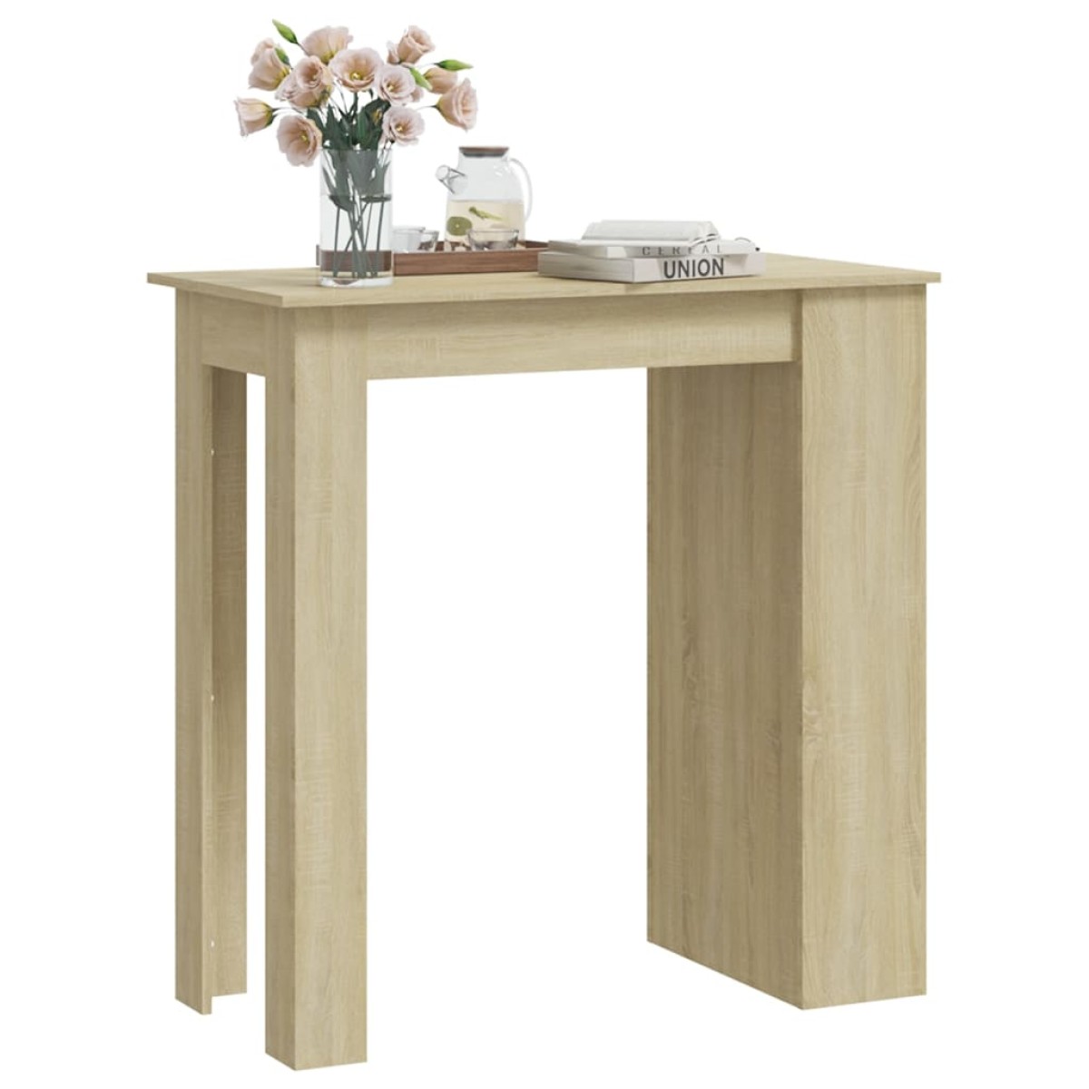 vidaXL Τραπέζι Μπαρ με Ράφια Sonoma Δρυς 102x50x103,5 εκ. Μοριοσανίδα