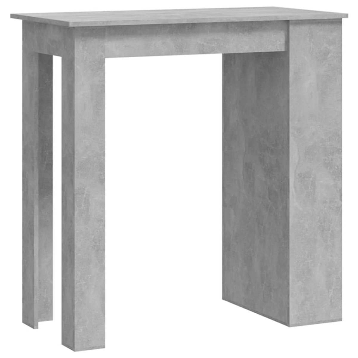vidaXL Τραπέζι Μπαρ με Ράφια Γκρι Σκυροδ. 102x50x103,5 εκ. Μοριοσανίδα