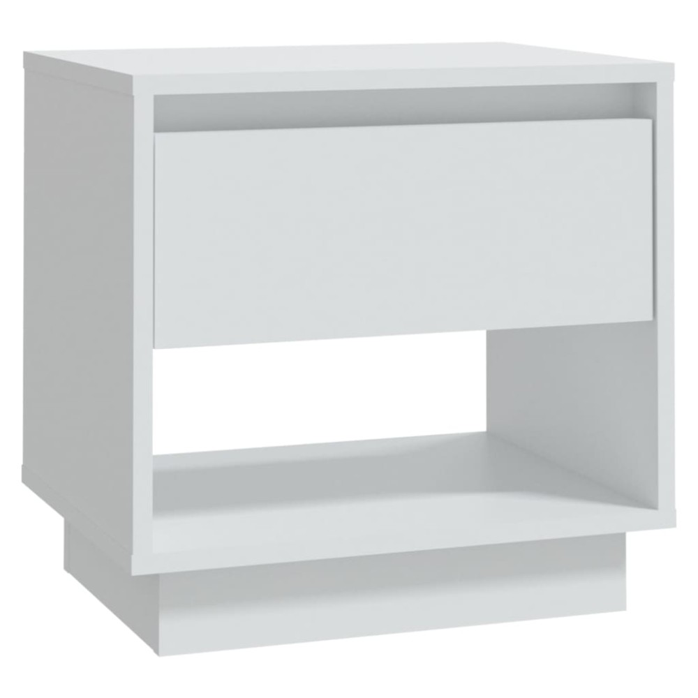 vidaXL Κομοδίνο Λευκό 45 x 34 x 44 εκ. από Μοριοσανίδα