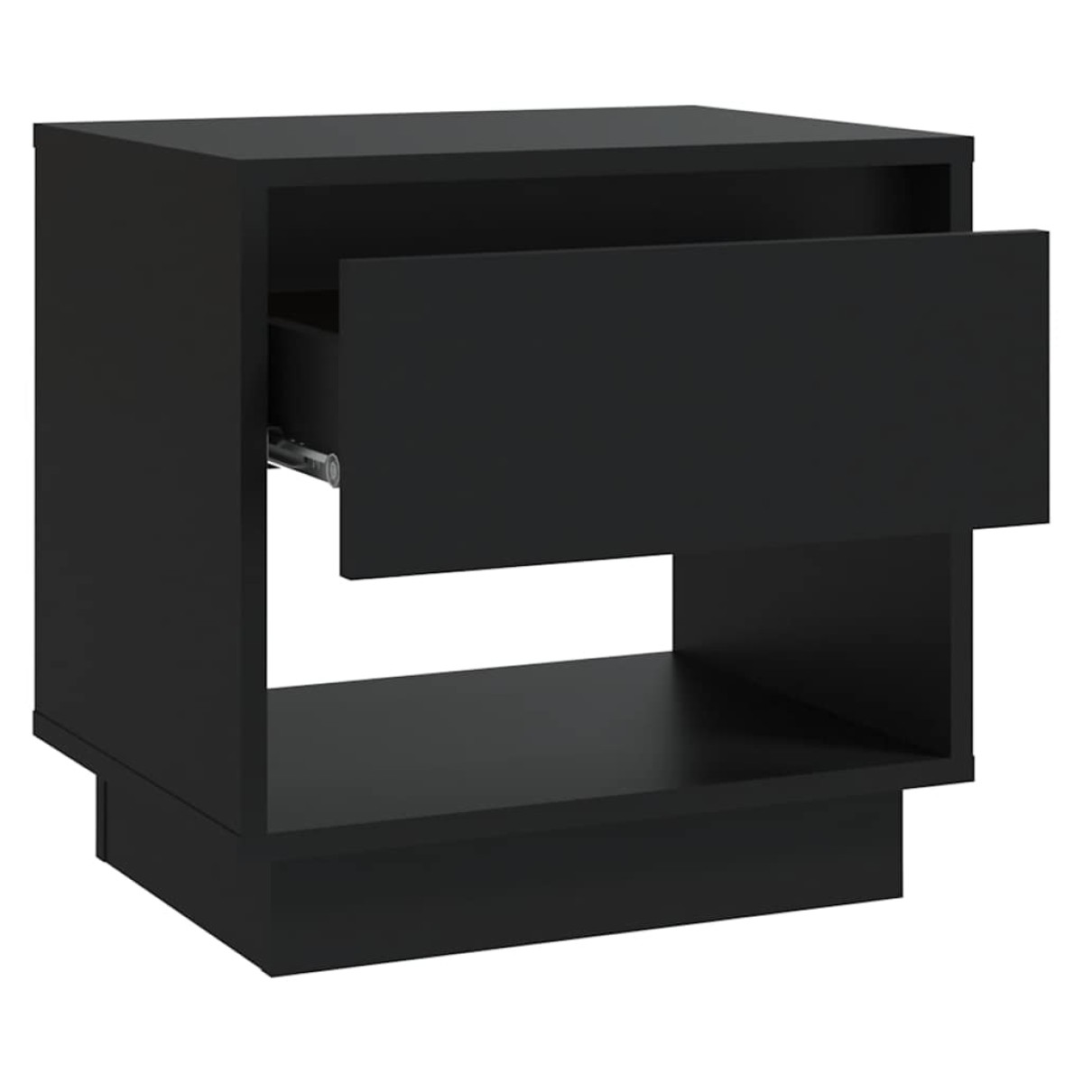 vidaXL Κομοδίνο Μαύρο 45 x 34 x 44 εκ. από Μοριοσανίδα