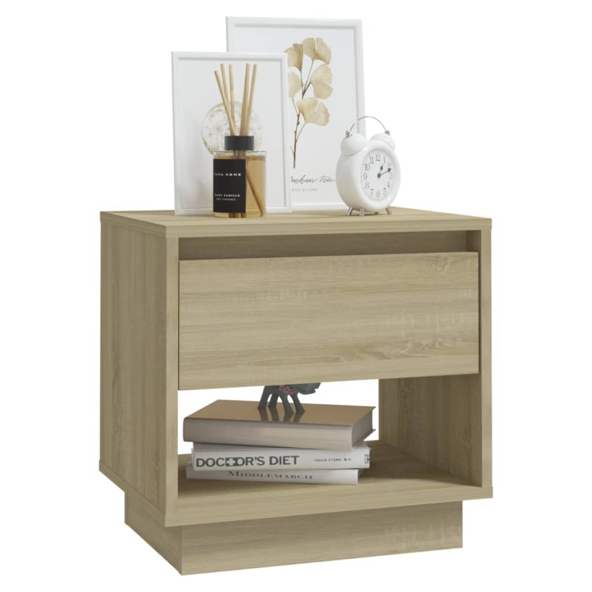 vidaXL Κομοδίνο Χρώμα Sonoma Δρυς 45 x 34 x 44 εκ. από Μοριοσανίδα