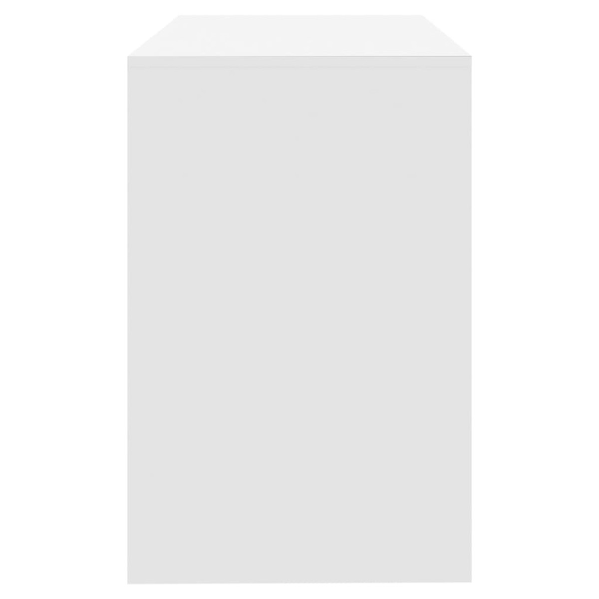 vidaXL Γραφείο Λευκό 101 x 50 x 76,5 εκ. από Μοριοσανίδα