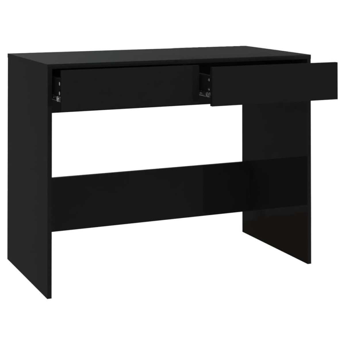 vidaXL Γραφείο Μαύρο 101 x 50 x 76,5 εκ. από Μοριοσανίδα