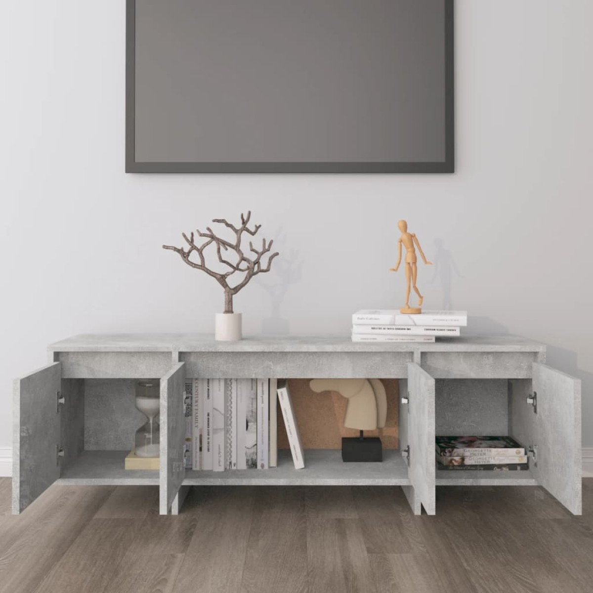 vidaXL Έπιπλο Τηλεόρασης Γκρι Σκυρ. 120 x 30 x 40,5 εκ. από Μοριοσανίδα
