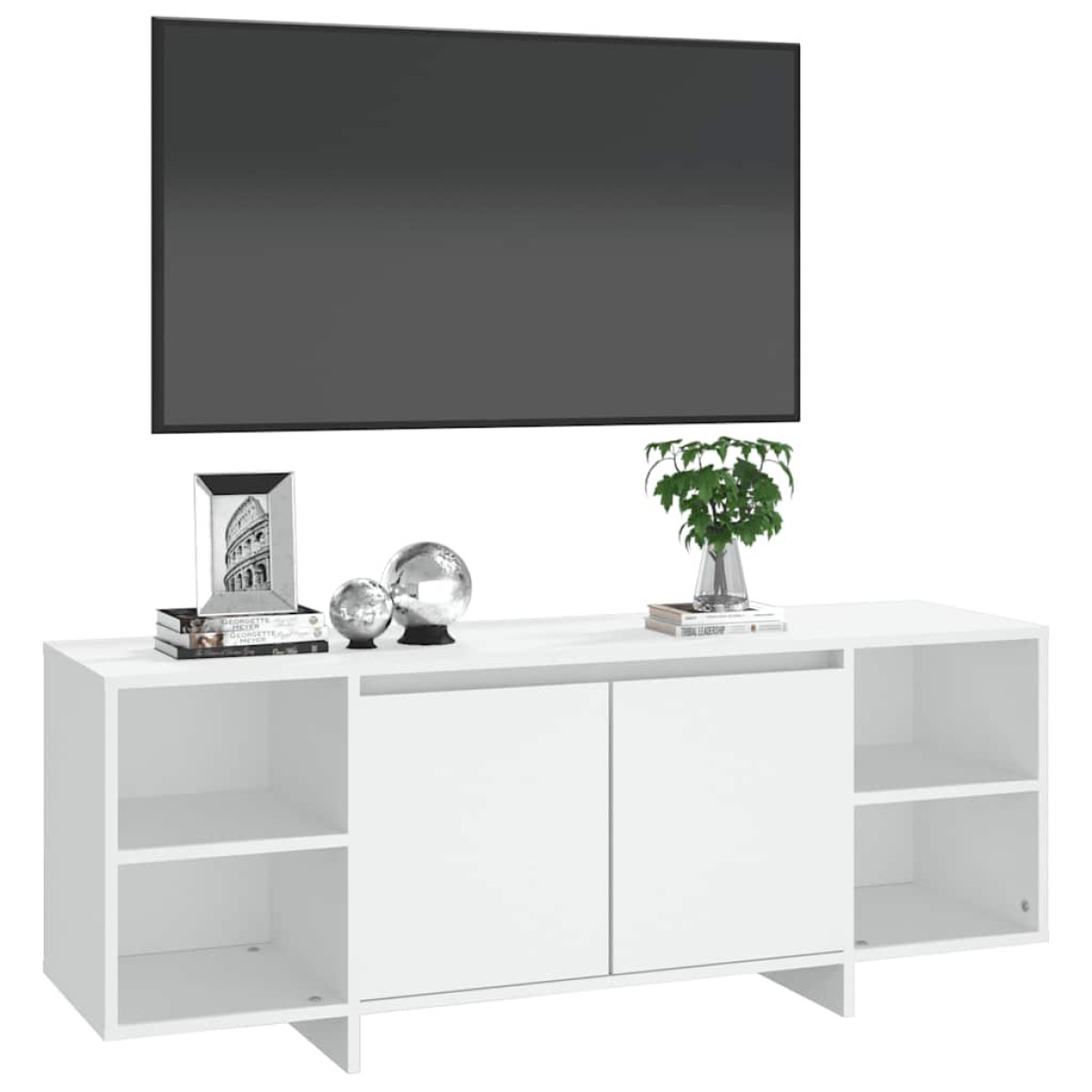vidaXL Έπιπλο Τηλεόρασης Λευκό 130 x 35 x 50 εκ. από Μοριοσανίδα