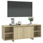 vidaXL Έπιπλο Τηλεόρασης Sonoma Δρυς 130 x 35 x 50 εκ. από Μοριοσανίδα