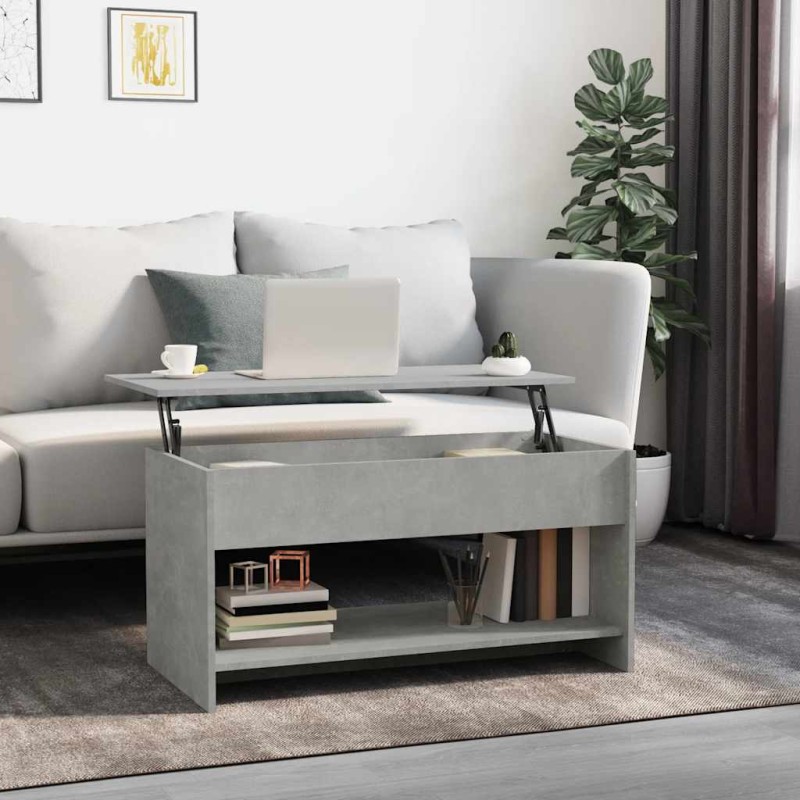 vidaXL Τραπεζάκι Σαλονιού Γκρι Σκυρ. 102x50x52,5 εκ. Επεξεργ. Ξύλο