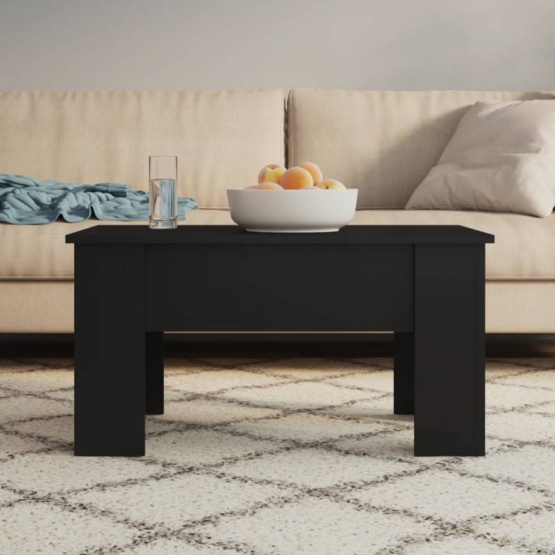 vidaXL Τραπεζάκι Σαλονιού Μαύρο 79 x 49 x 41 εκ. Επεξεργασμένο Ξύλο