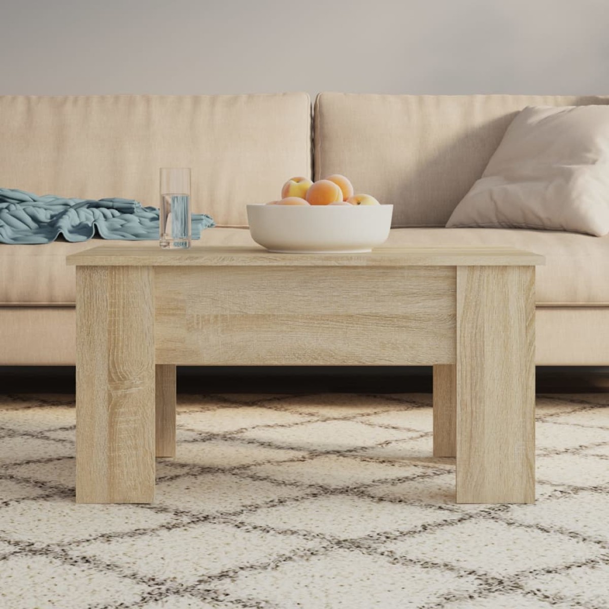 vidaXL Τραπεζάκι Σαλονιού Sonoma Δρυς 79x49x41 εκ. Επεξεργασμένο Ξύλο