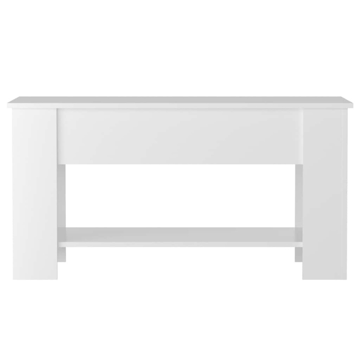 vidaXL Τραπεζάκι Σαλονιού Γυαλ. Λευκό 101x49x52 εκ. Επεξεργασμένο Ξύλο