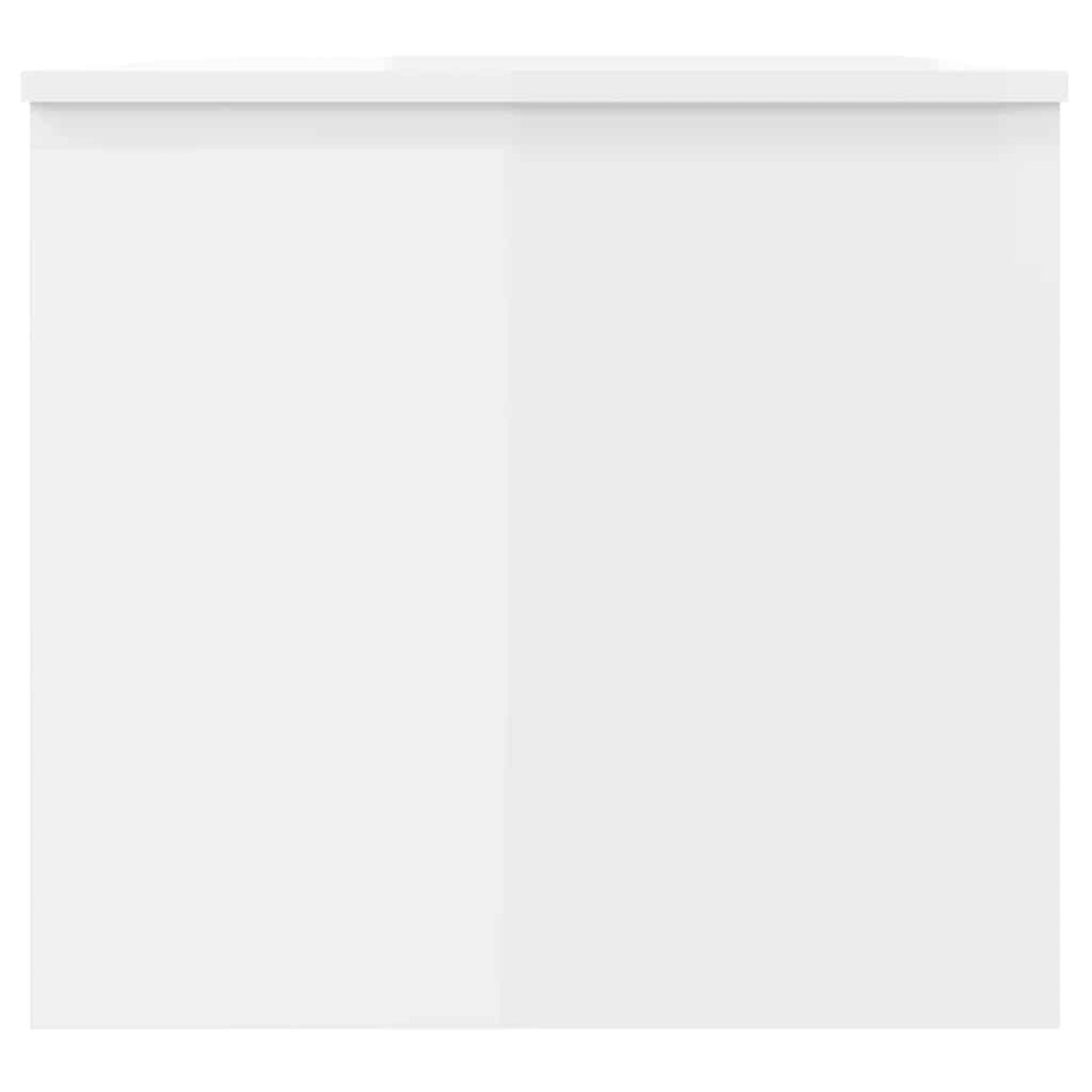 vidaXL Τραπεζάκι Σαλονιού Γυαλ. Λευκό 102x50,5x46,5 εκ. Επεξεργ. Ξύλο