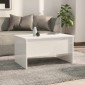 vidaXL Τραπεζάκι Σαλονιού Γυαλ. Λευκό 80x50x42,5 εκ. Επεξεργ. Ξύλο