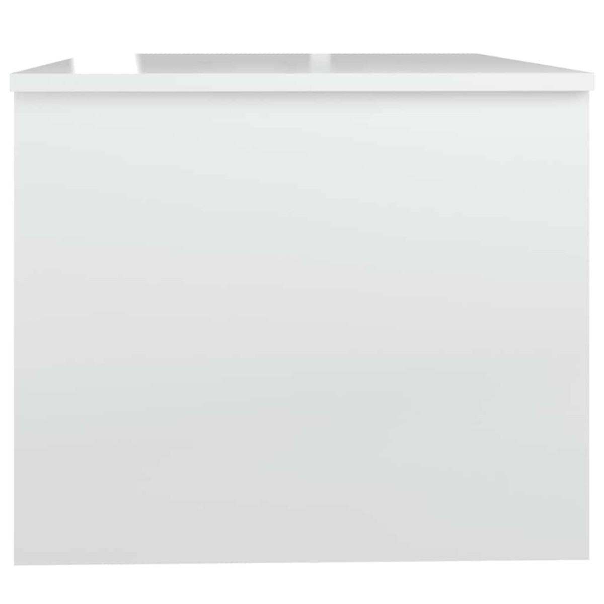 vidaXL Τραπεζάκι Σαλονιού Γυαλ. Λευκό 80x50x42,5 εκ. Επεξεργ. Ξύλο