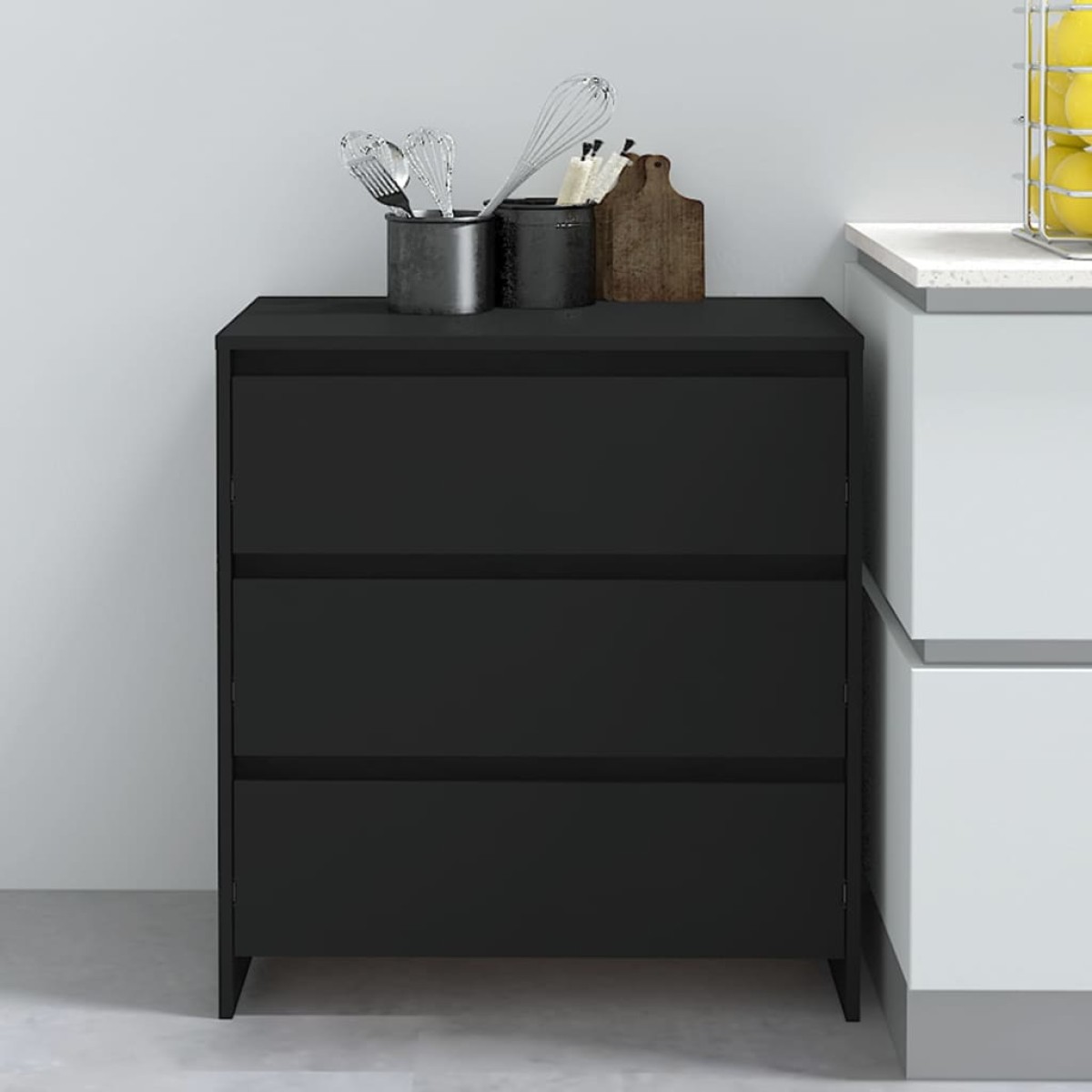vidaXL Μπουφές Μαύρος 70 x 41 x 75 εκ. από Μοριοσανίδα