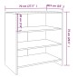 vidaXL Μπουφές Sonoma Δρυς 70 x 40,5 x 75 εκ. από Μοριοσανίδα