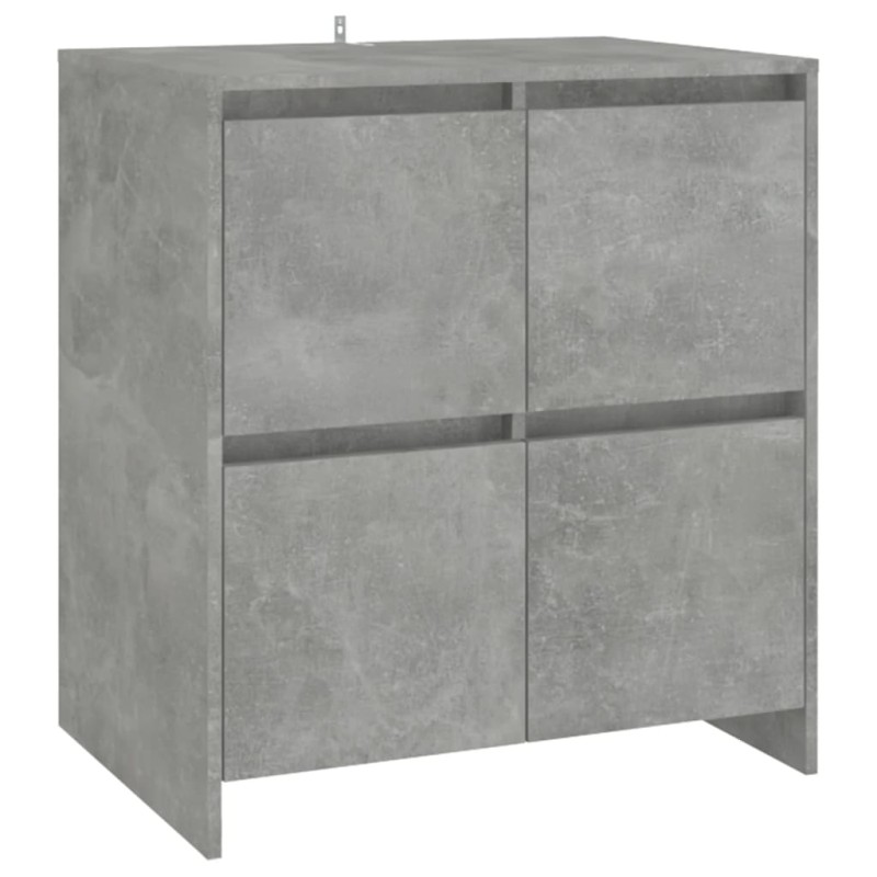 vidaXL Μπουφές Γκρι Σκυροδέματος 70x41x75 εκ. Επεξεργασμένο Ξύλο