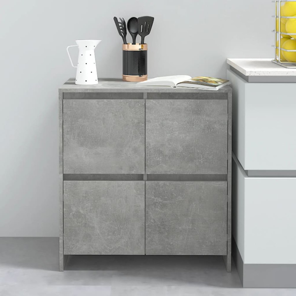 vidaXL Μπουφές Γκρι Σκυροδέματος 70x41x75 εκ. Επεξεργασμένο Ξύλο