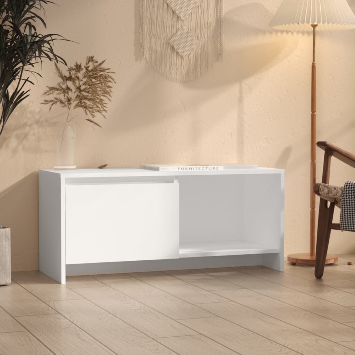 vidaXL Έπιπλο Τηλεόρασης Λευκό 90 x 35 x 40 εκ. από Μοριοσανίδα