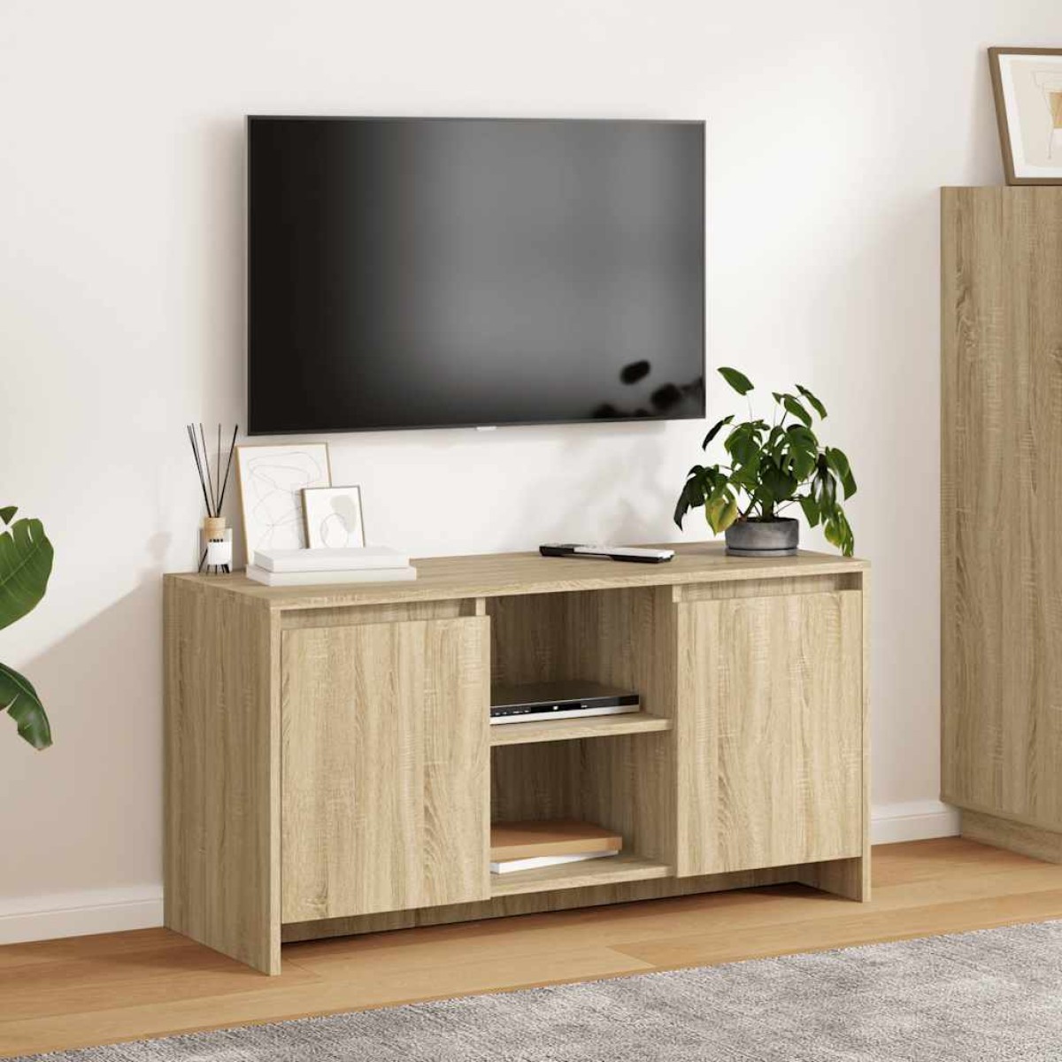 vidaXL Έπιπλο Τηλεόρασης Sonoma Δρυς 102x37,5x52,5 εκ. από Μοριοσανίδα