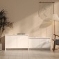 vidaXL Έπιπλο Τηλεόρασης Τοίχου Λευκό 146,5 x 35 x 50 εκ. Μοριοσανίδα