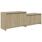 vidaXL Έπιπλο Τηλεόρασης Τοίχου Sonoma Δρυς 146,5x35x50εκ. Μοριοσανίδα