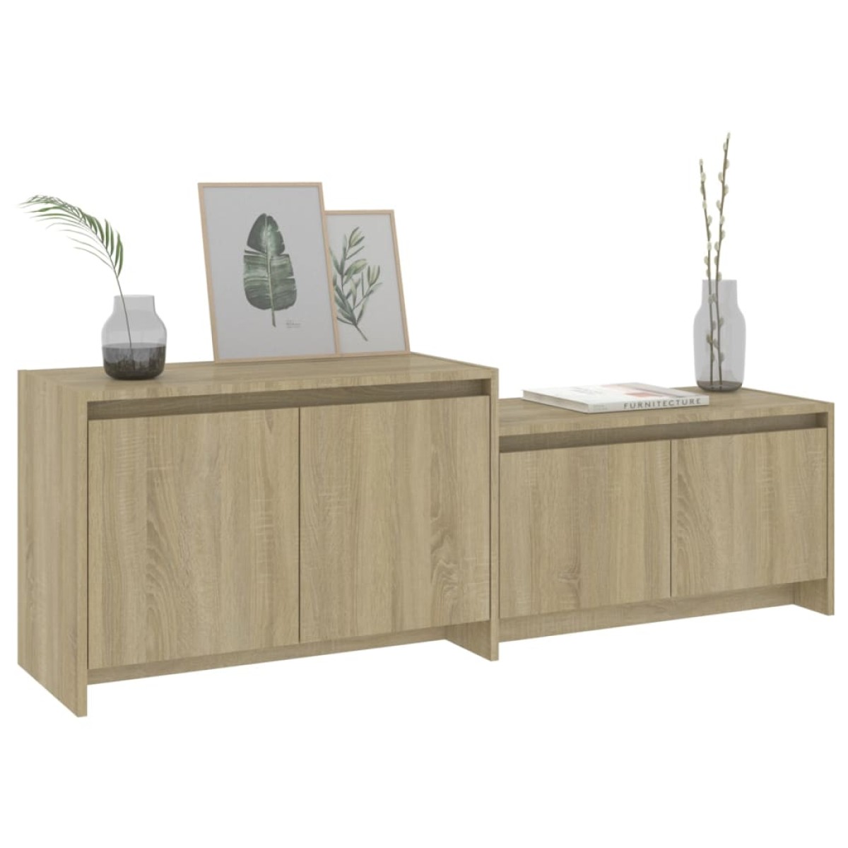 vidaXL Έπιπλο Τηλεόρασης Τοίχου Sonoma Δρυς 146,5x35x50εκ. Μοριοσανίδα