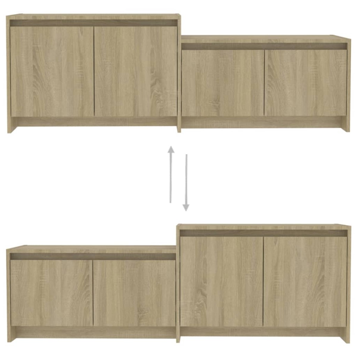vidaXL Έπιπλο Τηλεόρασης Τοίχου Sonoma Δρυς 146,5x35x50εκ. Μοριοσανίδα