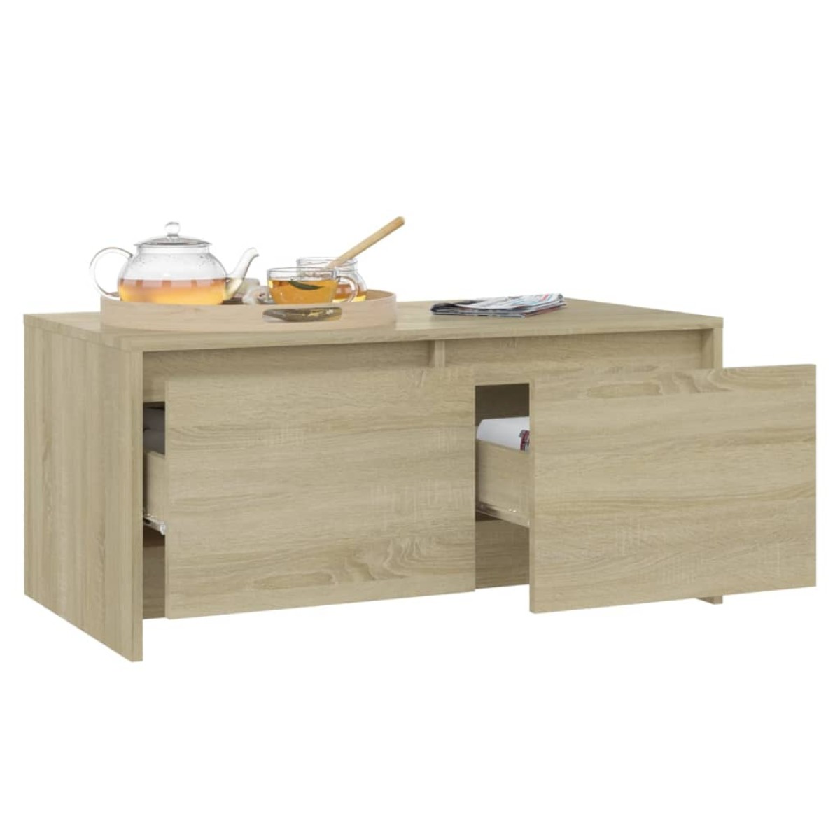 vidaXL Τραπεζάκι Σαλονιού Sonoma Δρυς 90 x 50 x 41,5 εκ. Μοριοσανίδα