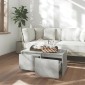 vidaXL Τραπεζάκι Σαλονιού Γκρι Σκυρ.90 x 50 x 41,5 εκ. από Μοριοσανίδα