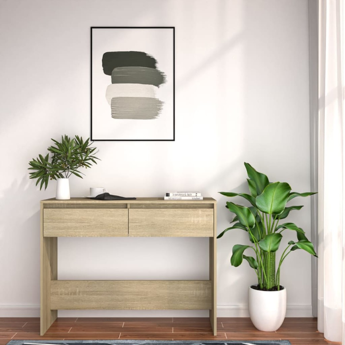 vidaXL Τραπεζάκι Κονσόλα Sonoma Δρυς 100 x 35 x 76,5εκ από Μοριοσανίδα
