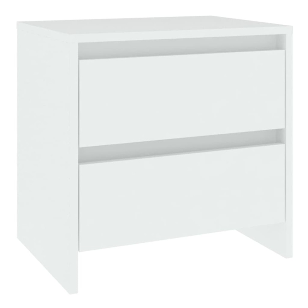 vidaXL Κομοδίνο Λευκό 45 x 34,5 x 44,5 εκ. από Μοριοσανίδα