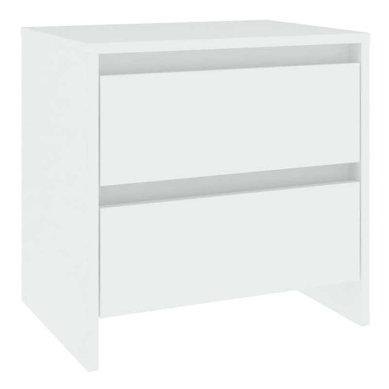 vidaXL Κομοδίνο Λευκό 45 x 34,5 x 44,5 εκ. από Μοριοσανίδα
