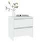 vidaXL Κομοδίνο Λευκό 45 x 34,5 x 44,5 εκ. από Μοριοσανίδα