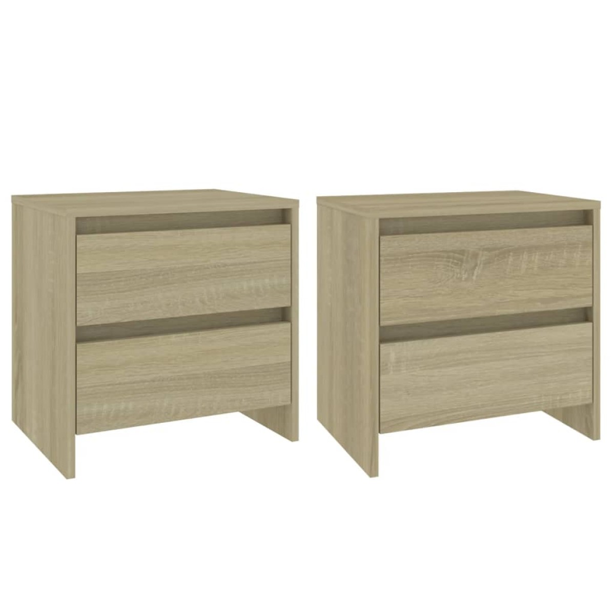 vidaXL Κομοδίνα 2 τεμ. Sonoma Δρυς 45 x 34,5 x 44,5 εκ. Μοριοσανίδα