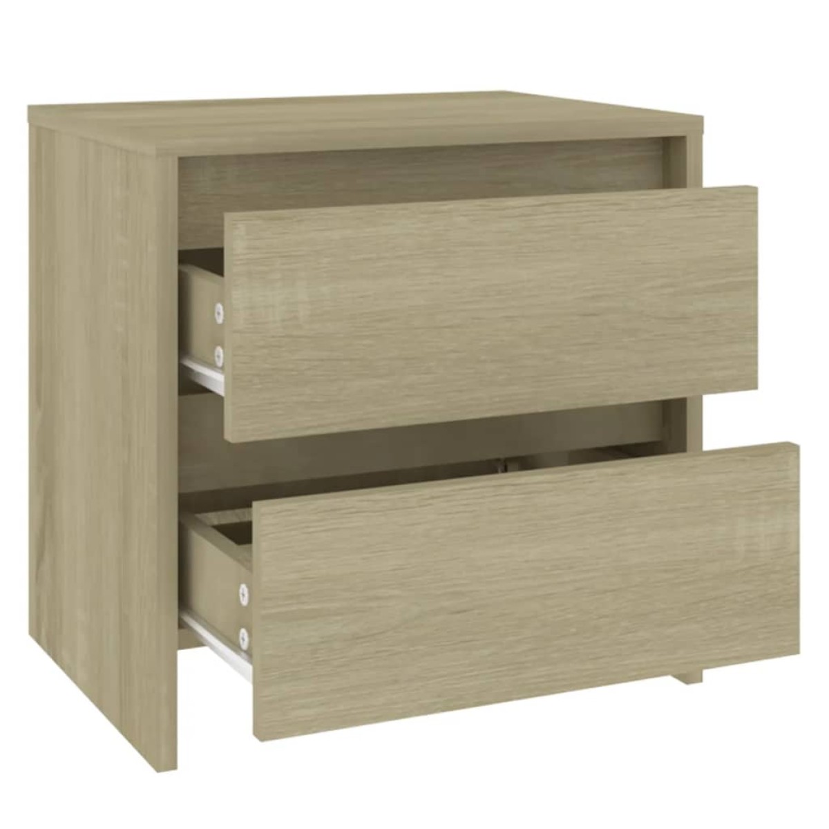 vidaXL Κομοδίνα 2 τεμ. Sonoma Δρυς 45 x 34,5 x 44,5 εκ. Μοριοσανίδα