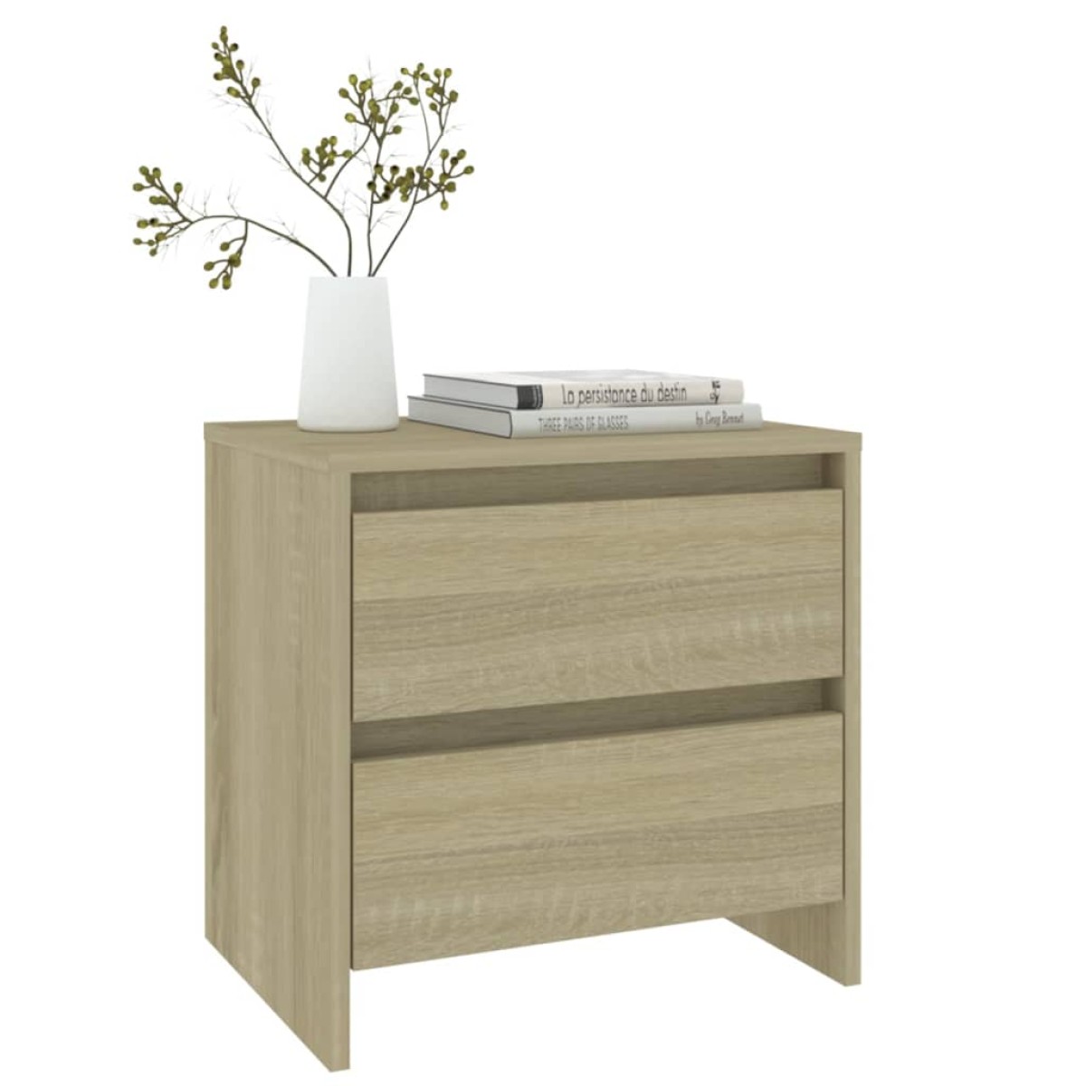 vidaXL Κομοδίνα 2 τεμ. Sonoma Δρυς 45 x 34,5 x 44,5 εκ. Μοριοσανίδα