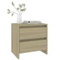 vidaXL Κομοδίνα 2 τεμ. Sonoma Δρυς 45 x 34,5 x 44,5 εκ. Μοριοσανίδα