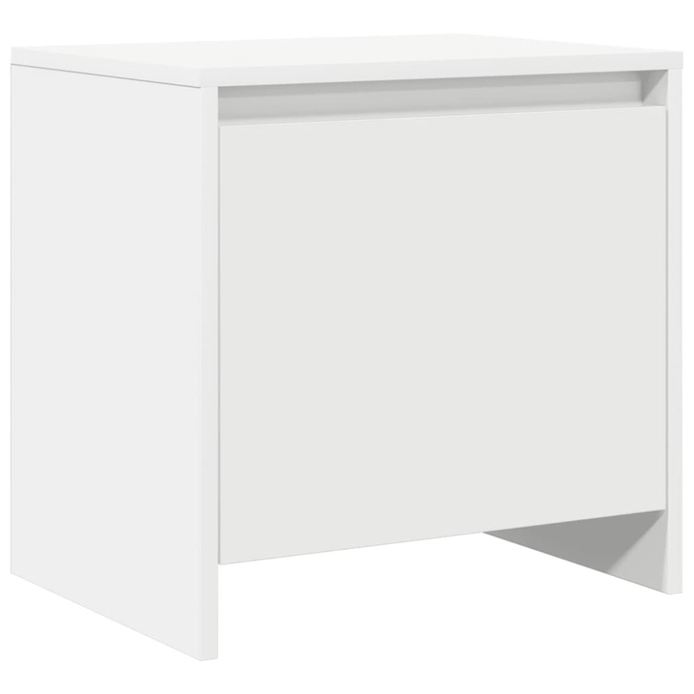vidaXL Κομοδίνο Λευκό 45 x 34 x 44,5 εκ. από Μοριοσανίδα