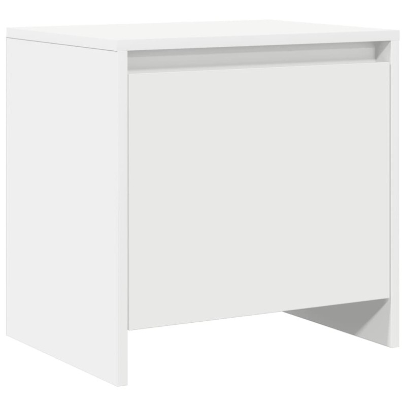 vidaXL Κομοδίνο Λευκό 45 x 34 x 44,5 εκ. από Μοριοσανίδα