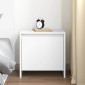 vidaXL Κομοδίνο Λευκό 45 x 34 x 44,5 εκ. από Μοριοσανίδα