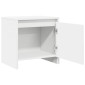 vidaXL Κομοδίνο Λευκό 45 x 34 x 44,5 εκ. από Μοριοσανίδα