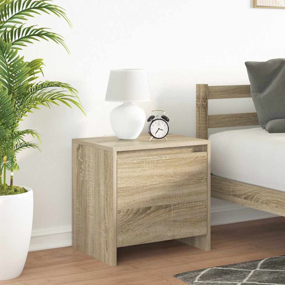 vidaXL Κομοδίνο Sonoma Δρυς 45 x 34 x 44,5 εκ. από Μοριοσανίδα