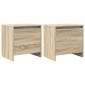 vidaXL Κομοδίνα 2 τεμ. Sonoma Δρυς 45 x 34 x 44,5 εκ. από Μοριοσανίδα