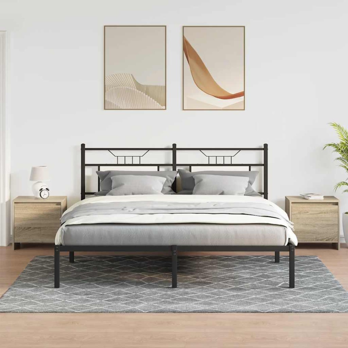 vidaXL Κομοδίνα 2 τεμ. Sonoma Δρυς 45 x 34 x 44,5 εκ. από Μοριοσανίδα