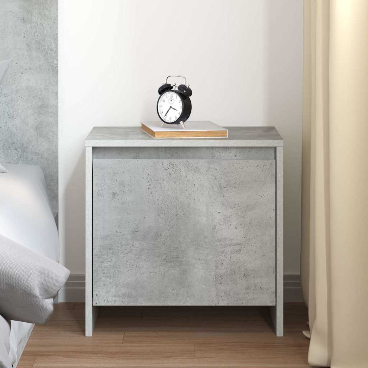 vidaXL Κομοδίνο Γκρι Σκυροδέματος 45 x 34 x 44,5 εκ. από Μοριοσανίδα
