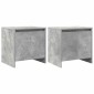 vidaXL Κομοδίνα 2 τεμ. Γκρι Σκυροδέματος 45x34x44,5 εκ. Μοριοσανίδα